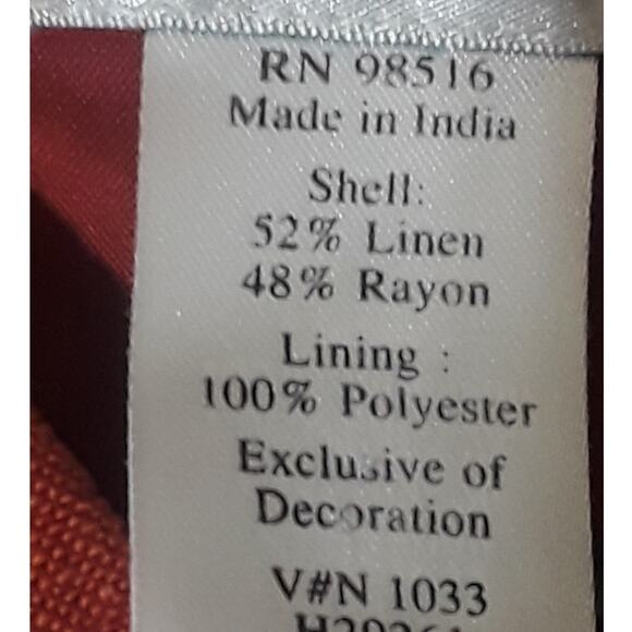 Coldwater Creek Womens Pastel Orange Linen Jacket Size Large Button Up Outerwear - Picture 7 of 9